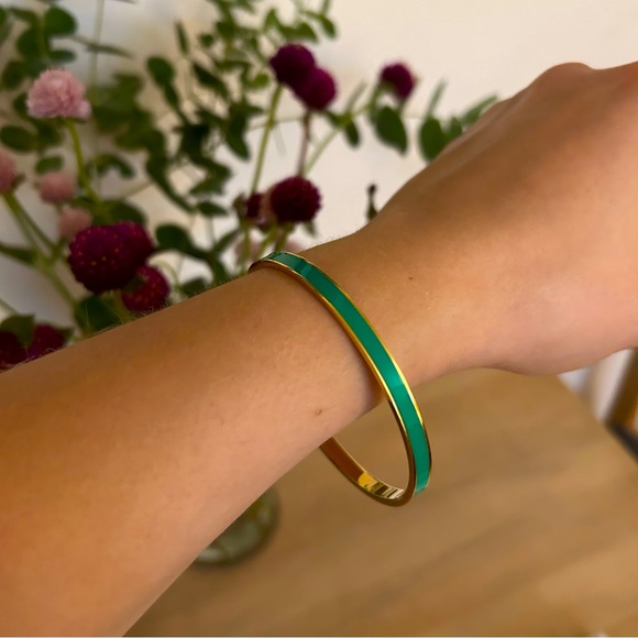 Kate Spade “Stroke of Luck” green enameled bangle - Picture 3 of 6